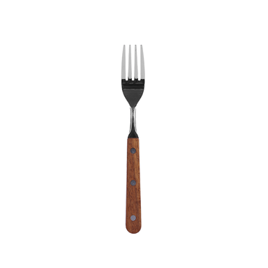 Tenedor de mesa de acero inoxidable con mango de madera -  Miniso