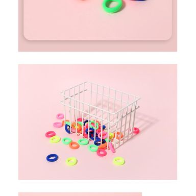 Paquete de mini ligas para cabello 50 pzs mix de colores -  Miniso