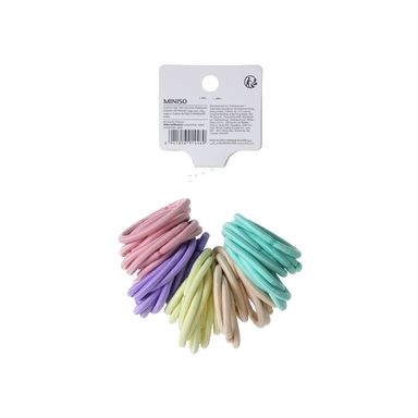 Paquete de ligas para cabello miniso 50 pzas mix de colores -  Miniso