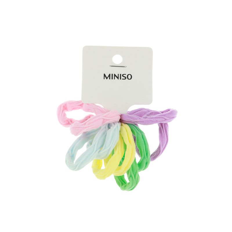 Paquete-de-ligas-para-cabello-texturizadas-miniso-10-pzas-mix-de-colores-Miniso-3-12471