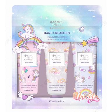 Set crema de manos unicorn hug colección 3 piezas -  Miniso