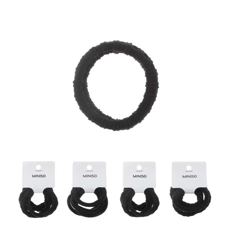 Paquete-de-ligas-para-el-cabello-texturizadas-4-pzas-negro-Miniso-1-12255