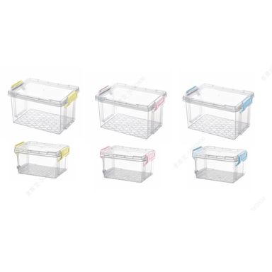 Organizador de plastico de la serie de verano con manijas de fijacion de tapa 2 pcs 19.4x13.4x11 cm -  Miniso