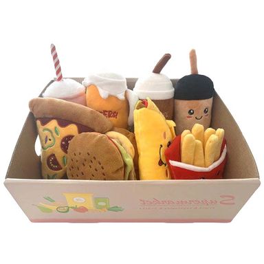 Juguetes para mascotas peluche con sonido serie divertida comida rápida 8cm x 8cm x 20cm -  Miniso