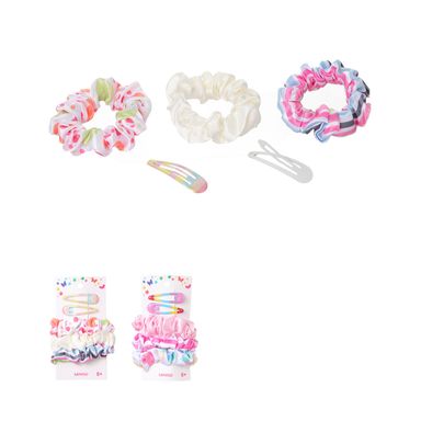 Set infantil de accesorios para cabello miniso rayas y arcoíris 5 pzas -  Miniso