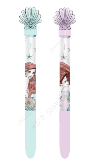 Lapicero-de-gel-con-cabeza-de-pvc-y-purpurina-18-5cm-la-sirenita-Disney-1-14037