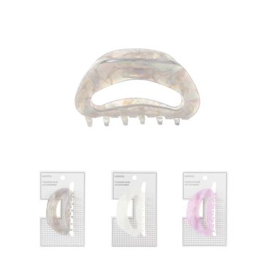 Pinza para cabello miniso semi circular marmoleada mix de colores -  Miniso