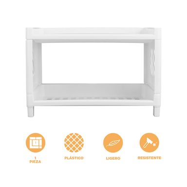 Organizador de plástico de dos capas 24 cm -  Miniso