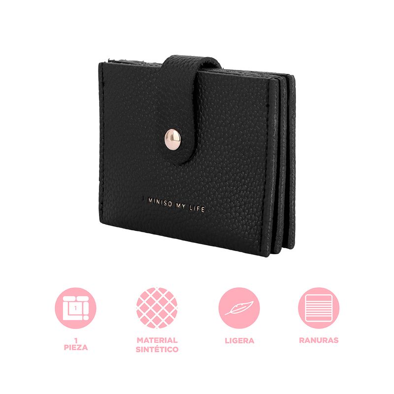 Tarjetero-de-moda-miniso-con-letras-doradas-negro-Miniso-3-14994