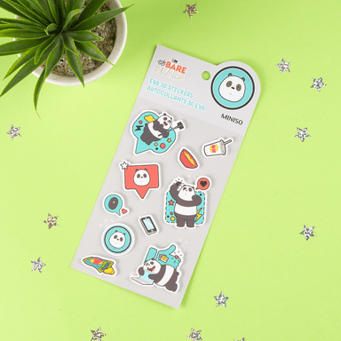 Stickers eva 3d panda 10cm x 22cm -  We Bare Bears