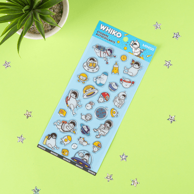 Stickers serie whiko epoxy 3d astronauta 10cm x 22cm -  Miniso