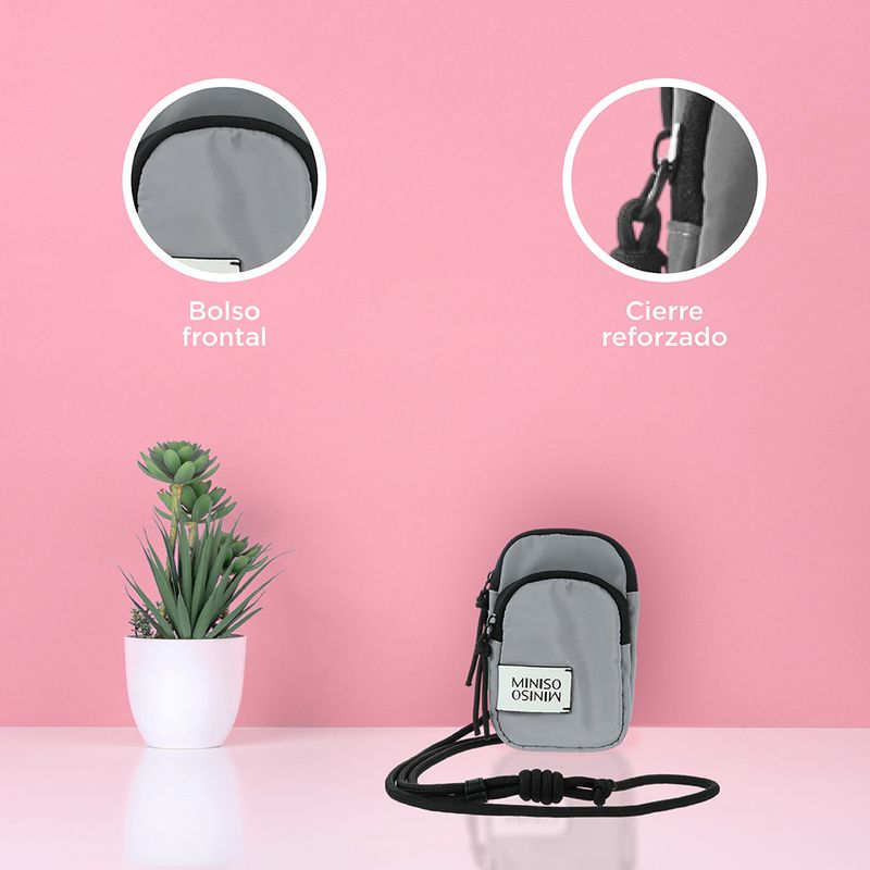 Mini-bolso-porta-celular-miniso-vitality-mix-gris-claro-Miniso-5-15095