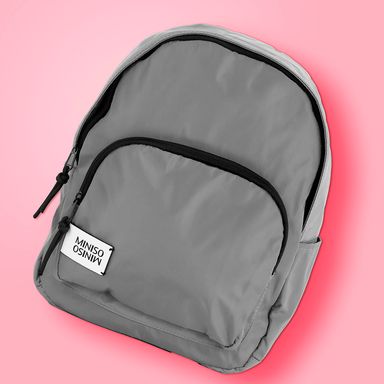 Mochila deportiva miniso vitality mix gris oscuro -  Miniso