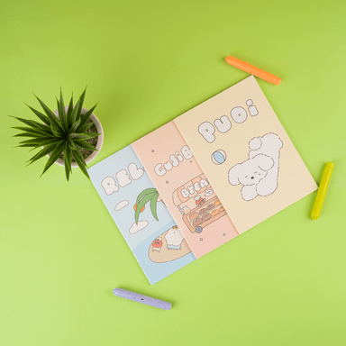 Cuaderno con puntadas A5 bread baking series 32 hojas 3 unid gujiguji -  Gujiguji