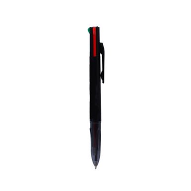 Lapicero negro de 4 colores retráctil 1.0 mm (rojo, verde, azul, negro) -  Miniso
