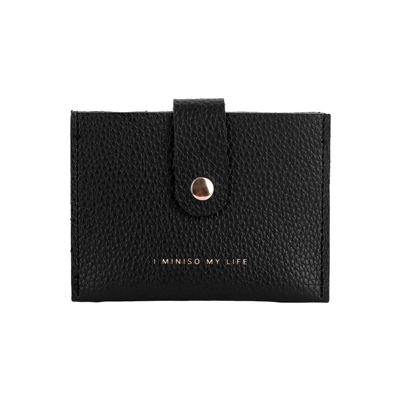 Tarjetero-de-moda-miniso-con-letras-doradas-negro-Miniso-1-14994