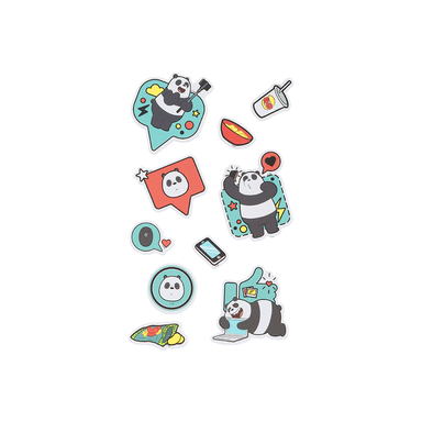 Stickers eva 3d panda 10cm x 22cm -  We Bare Bears