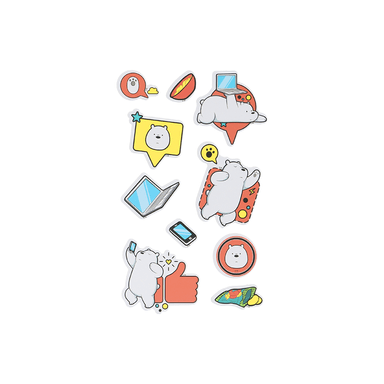 Stickers eva 3d polar 10cm x 22cm  -  We Bare Bears