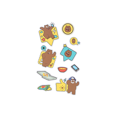 Stickers eva 3d pardo 10cm x 22cm -  We Bare Bears
