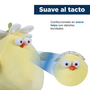 Peluche dundun pollo con sombrero de flor  20cm -  Miniso