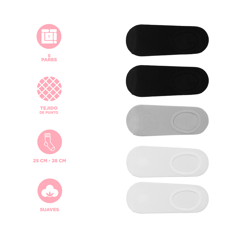 Protector-de-pie-para-hombre-mesh-colores-mixtos-5-pzas-Miniso-4-6177