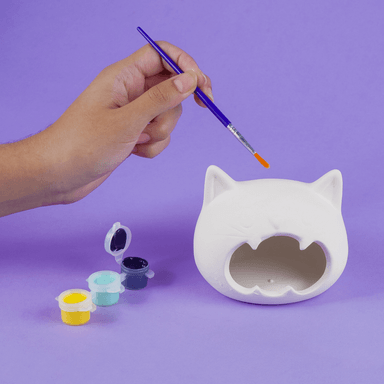 Papelería halloween recipiente de cerámica con cabeza de gato diy 10cm -  Miniso