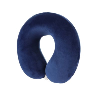 Almohada de viaje en forma de u de espuma viscoelástica de color sólido azul marino -  Miniso
