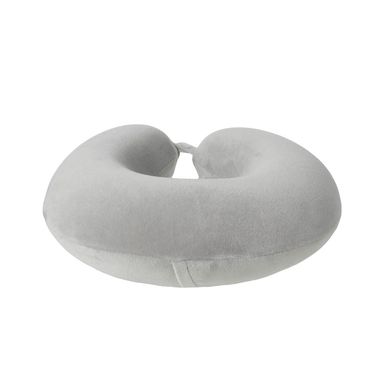Almohada de viaje en forma de u de espuma viscoelástica de color sólido gris -  Miniso