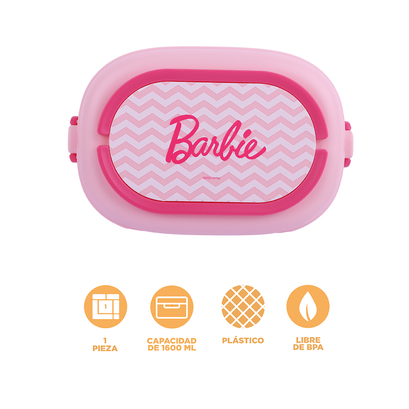 Taper-para-alimentos-colecci-n-barbie-caja-bento-de-doble-capa-1600-ml-rosa-Barbie-4-17307