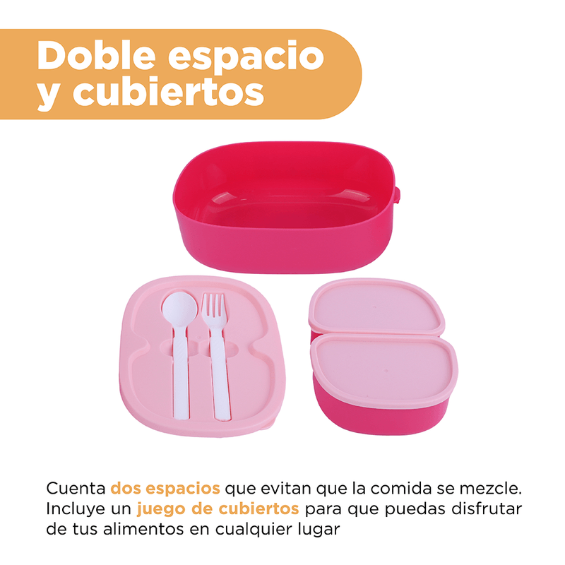 Taper-para-alimentos-colecci-n-barbie-caja-bento-de-doble-capa-1600-ml-rosa-Barbie-6-17307