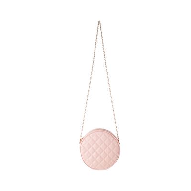 Bolso de moda miniso redondo acolchado rosa -  Miniso