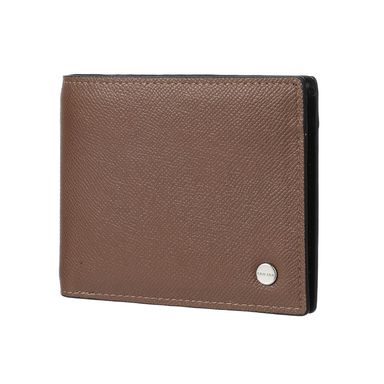 Cartera para hombre texturizada miniso con pin de metal café -  Miniso