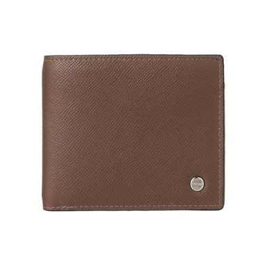 Cartera para hombre texturizada miniso con pin de metal café -  Miniso