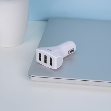 Cargador de 3 puertos usb modelo sc320 blanco miniso -  Miniso