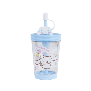 Vaso de plástico portátil con sorbete sanrio 535 ml azul 40x31cm cinamoroll -  Sanrio