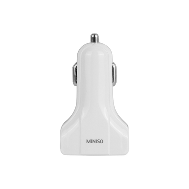 Cargador de 3 puertos usb modelo sc320 blanco miniso -  Miniso