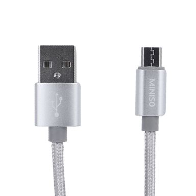 Cable de microdatos android plateado miniso -  Miniso