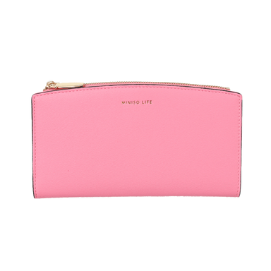 Cartera para mujer miniso diseño de arco y letras doradas rosa -  Miniso
