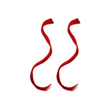 Extensiones de cabello coloridas rojo 55 cm 2 piezas -  Miniso