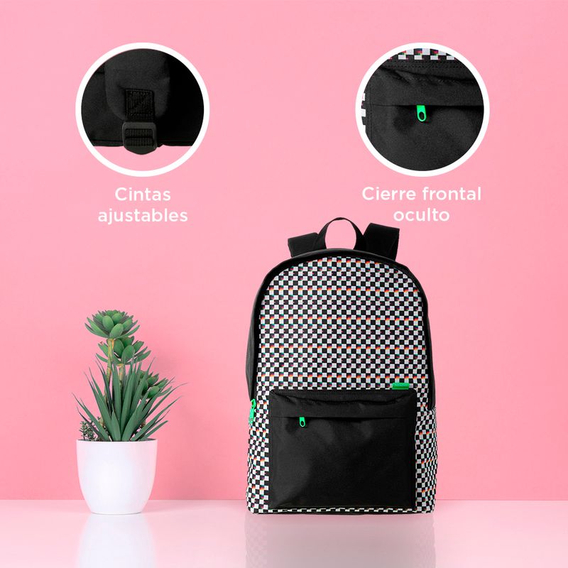 Mochila-clasica-miniso-cuadros-blanco-y-negro-Miniso-5-16051