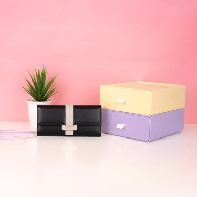 Cartera para mujer larga miniso diseño de hebilla negro -  Miniso
