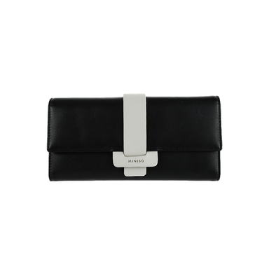 Cartera para mujer larga miniso diseño de hebilla negro -  Miniso