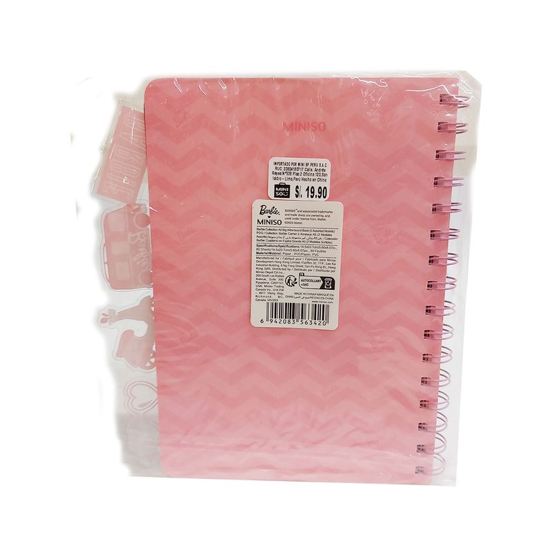 Libretas-y-cuadernos-a5-con-alambre-2-modelos-surtidos-14-8cm-serie-barbie-Barbie-2-17457