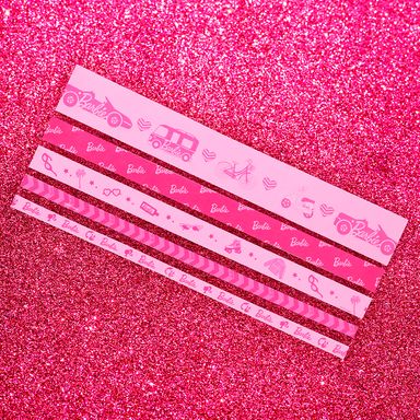 Adhesivo set de 5 rollos de cinta adhesiva 4.9cm x 4.9cm x 10cm serie barbie -  Barbie