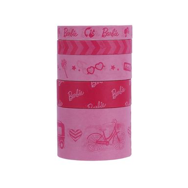 Adhesivo set de 5 rollos de cinta adhesiva 4.9cm x 4.9cm x 10cm serie barbie -  Barbie