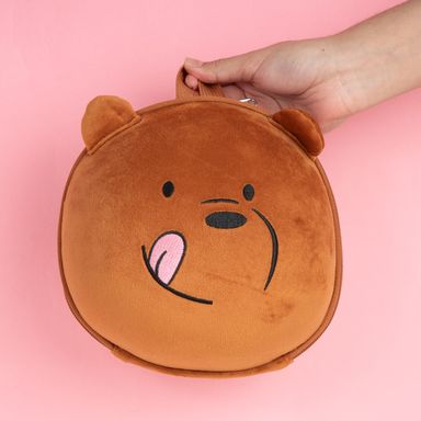 Mochila infantil los osos escandalosos textura suave pardo café -  We Bare Bears