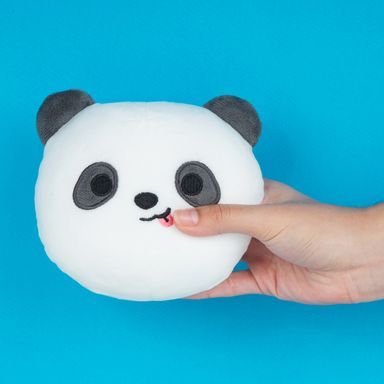 Juguetes para mascotas almohada redonda panda  16cm serie animal faces -  Animal Faces