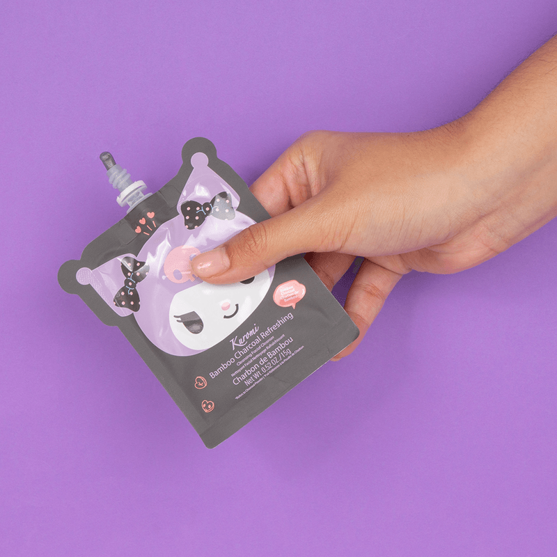Limpiador-facial-refrescante-de-carb-n-de-bamb-kuromi-sanrio-Sanrio-2-15793