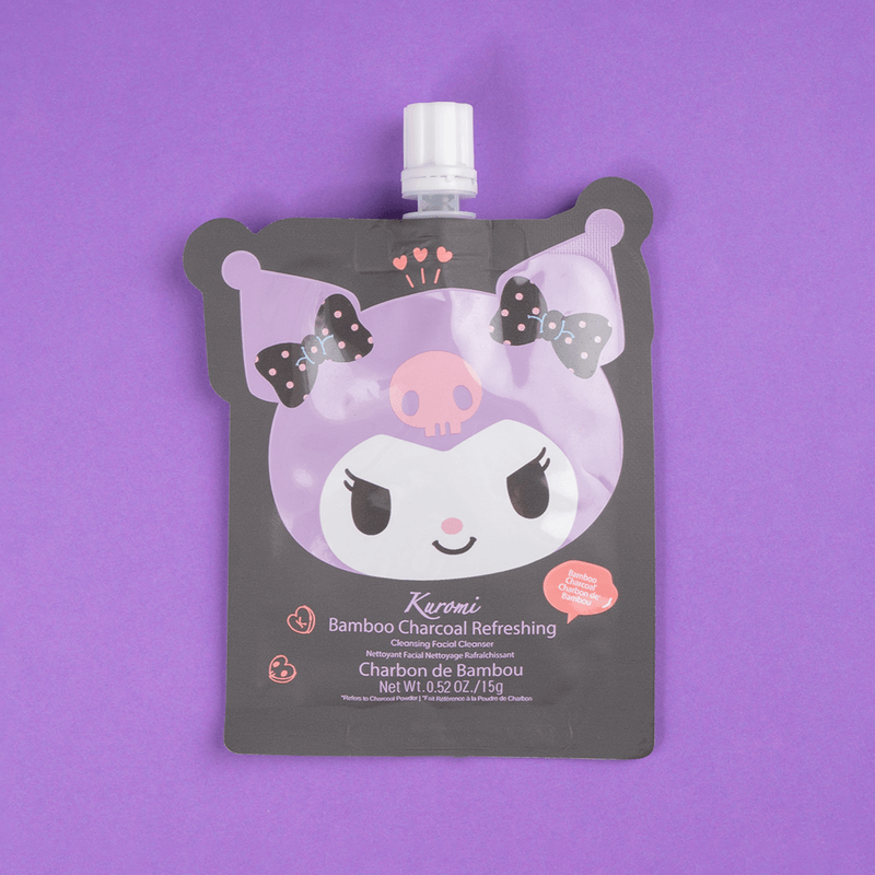 Limpiador-facial-refrescante-de-carb-n-de-bamb-kuromi-sanrio-Sanrio-5-15793