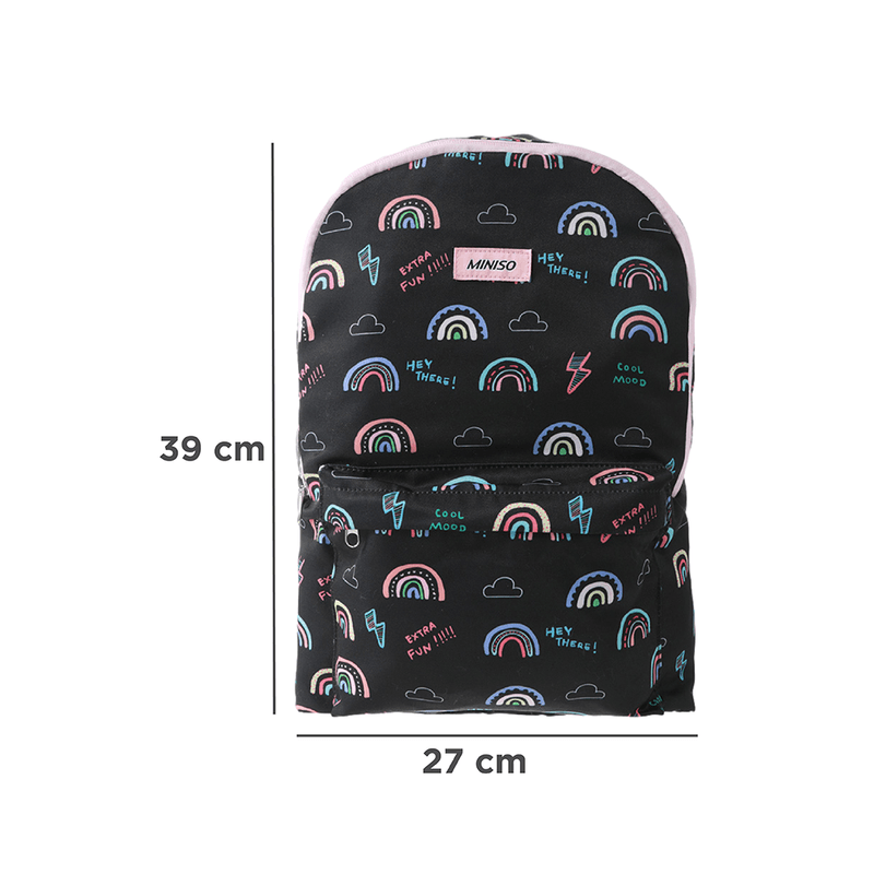 Mochila-b-sica-miniso-estampado-arco-ris-negro-Miniso-8-16282
